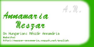 annamaria meszar business card
